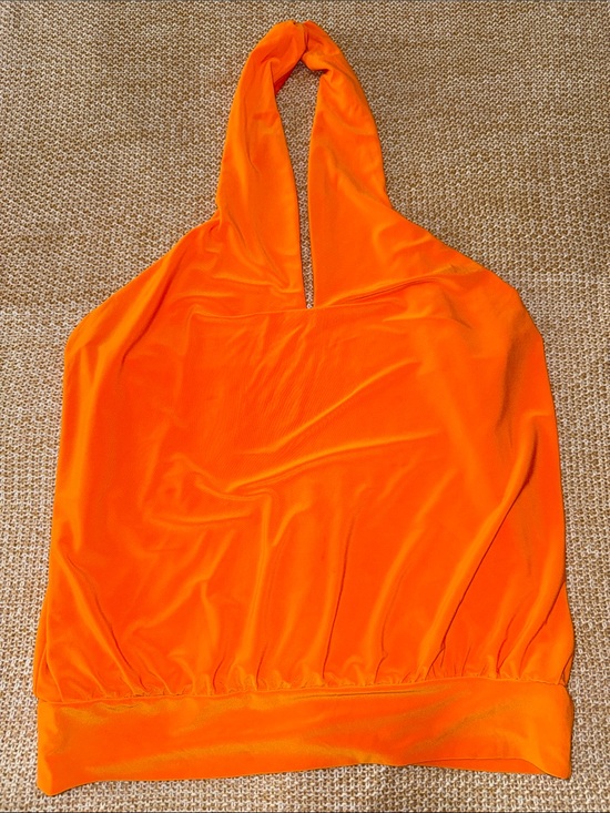 Express Tops - Express Bright Orange Halter Tank